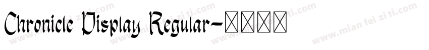 Chronicle Display Regular字体转换